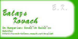 balazs kovach business card